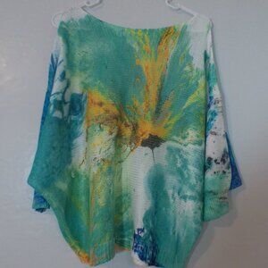 Luisa Ricci Made in Italy Abstract Mesh Knit Top Size L